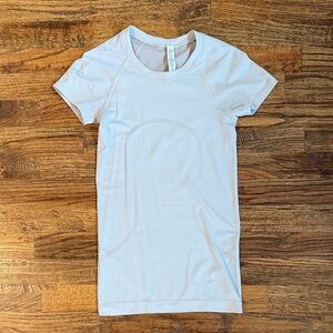 lululemon athletica White with slight pink tint Short Sleeve Tee